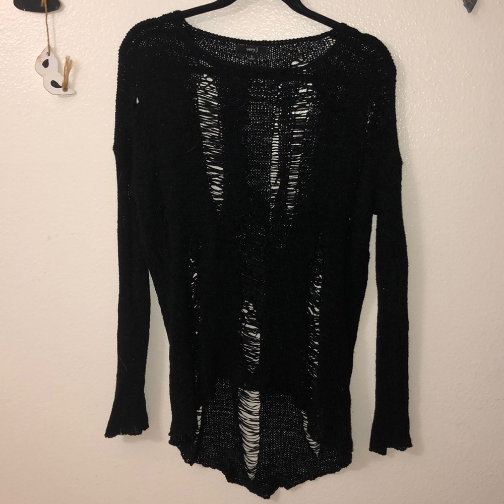 Black torn sweater!
